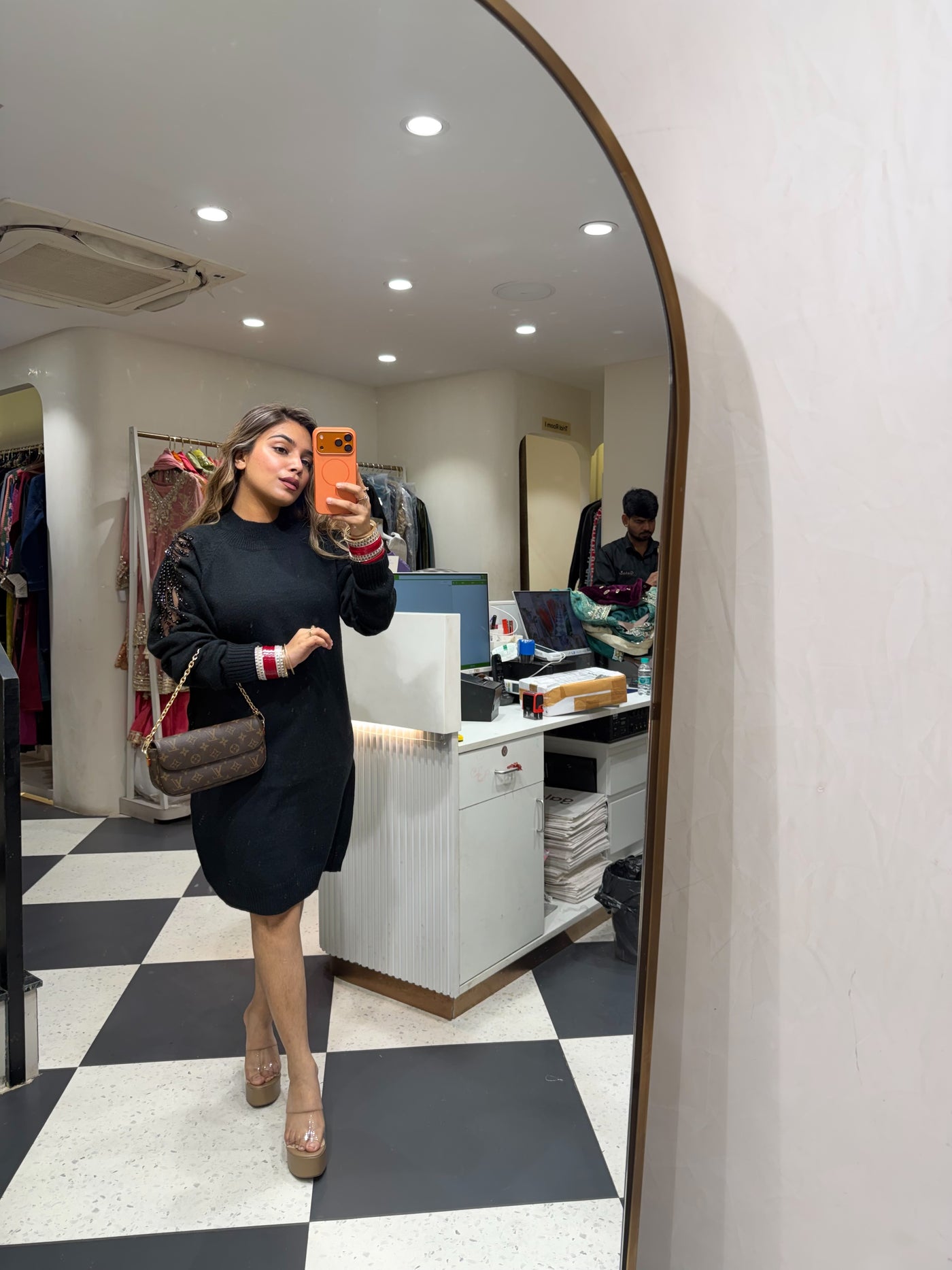 “Bella ” - Knitted Embellished Dress