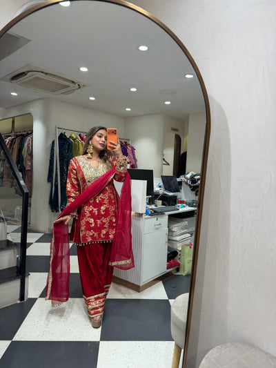 “Sahiba”- Velvet Three Piece set