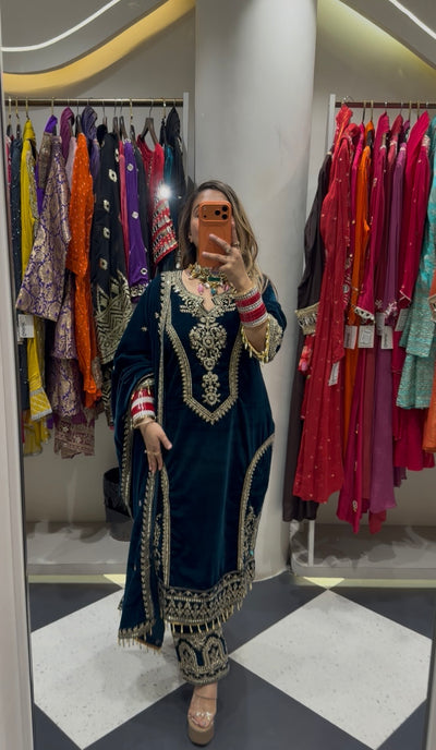 “Sabah” - Velvet Three Piece set