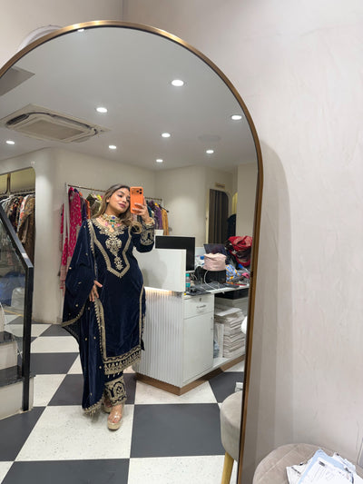 “Sabah” - Velvet Three Piece set