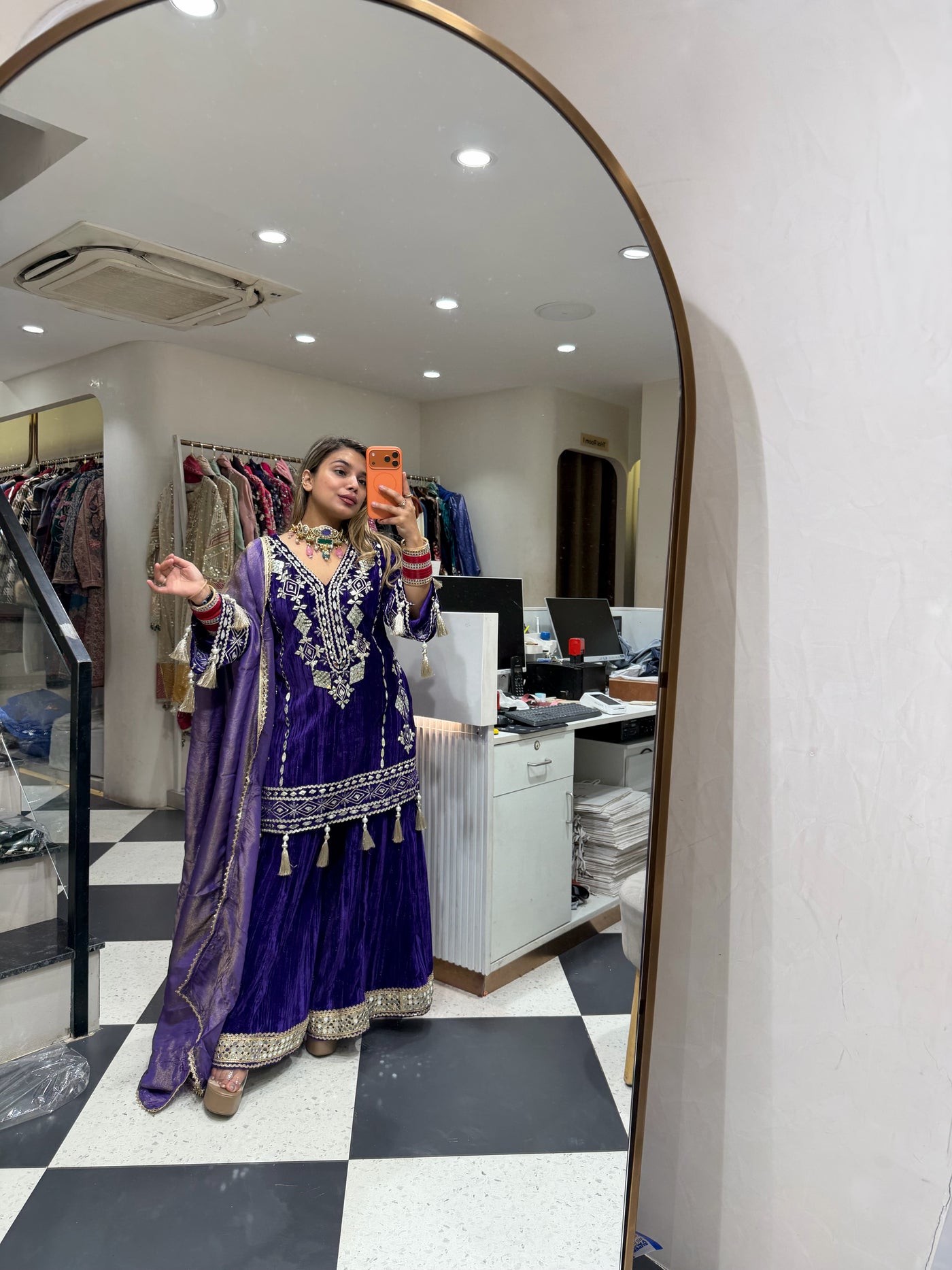 “Maharani” - Velvet Three Piece set