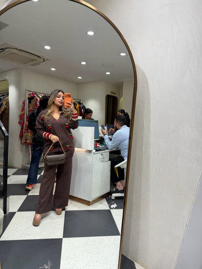 “Cherry ” - Woollen Two Piece set