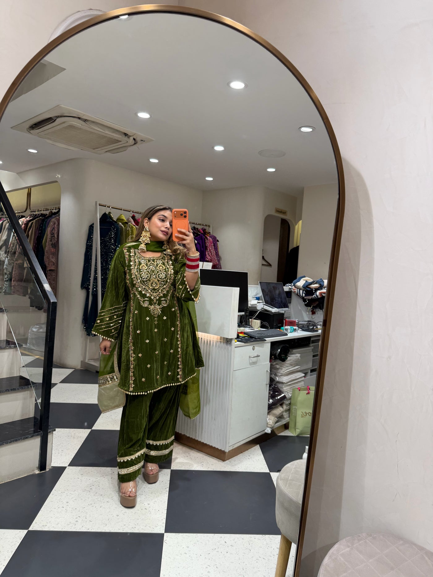 “Dua” - Velvet Three Piece set