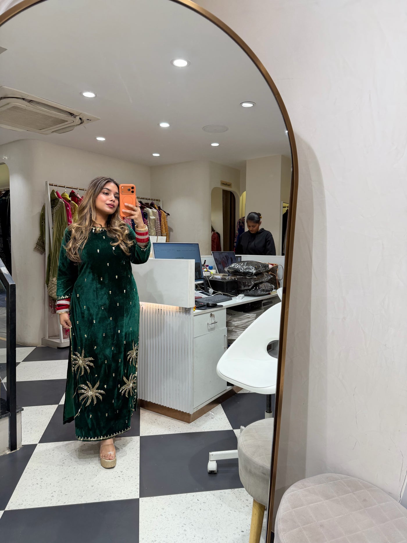 “Charkha” - Velvet Two Piece set