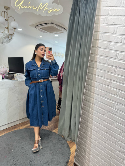 “Bobby” - Denim Dress With Belt