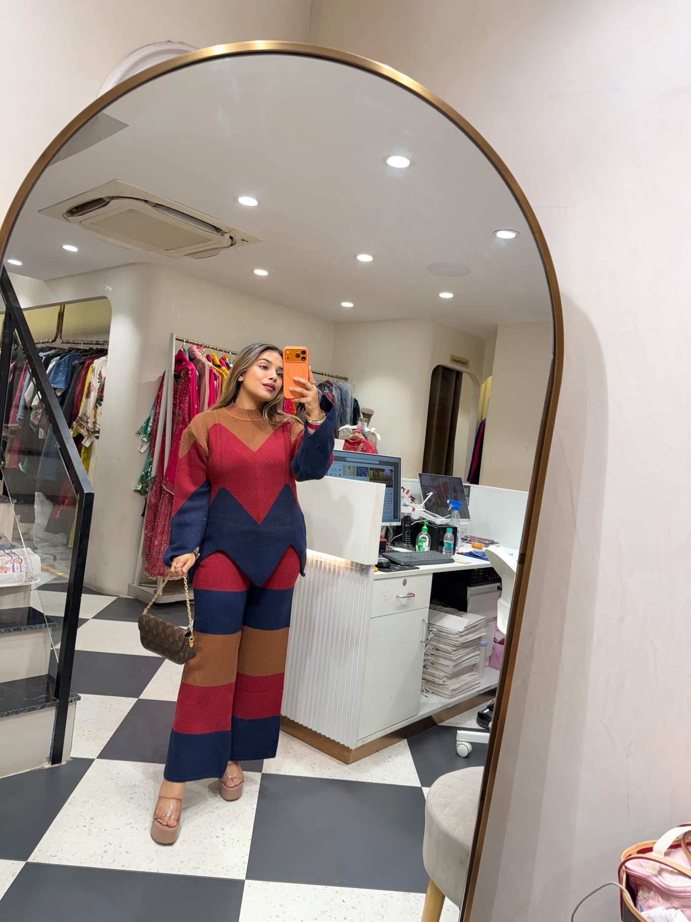 “Chevron” - Woollen Two Piece set