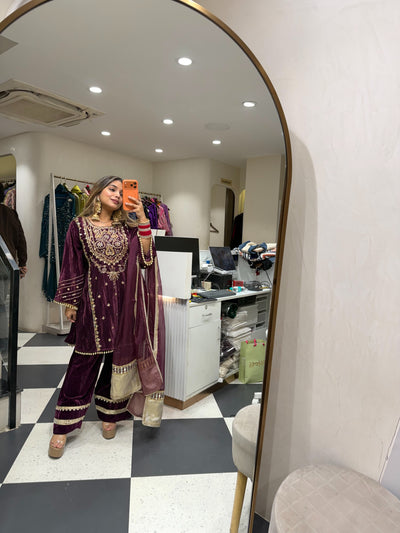 “Dua” - Velvet Three Piece set