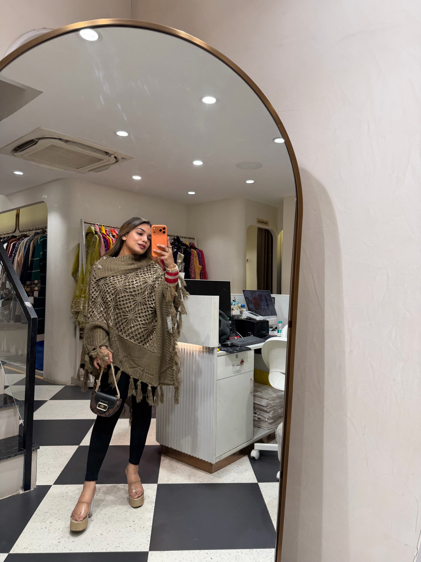 “Neeha” - Ponchu Woollen Top