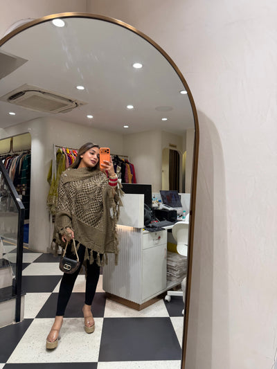 “Neeha” - Ponchu Woollen Top