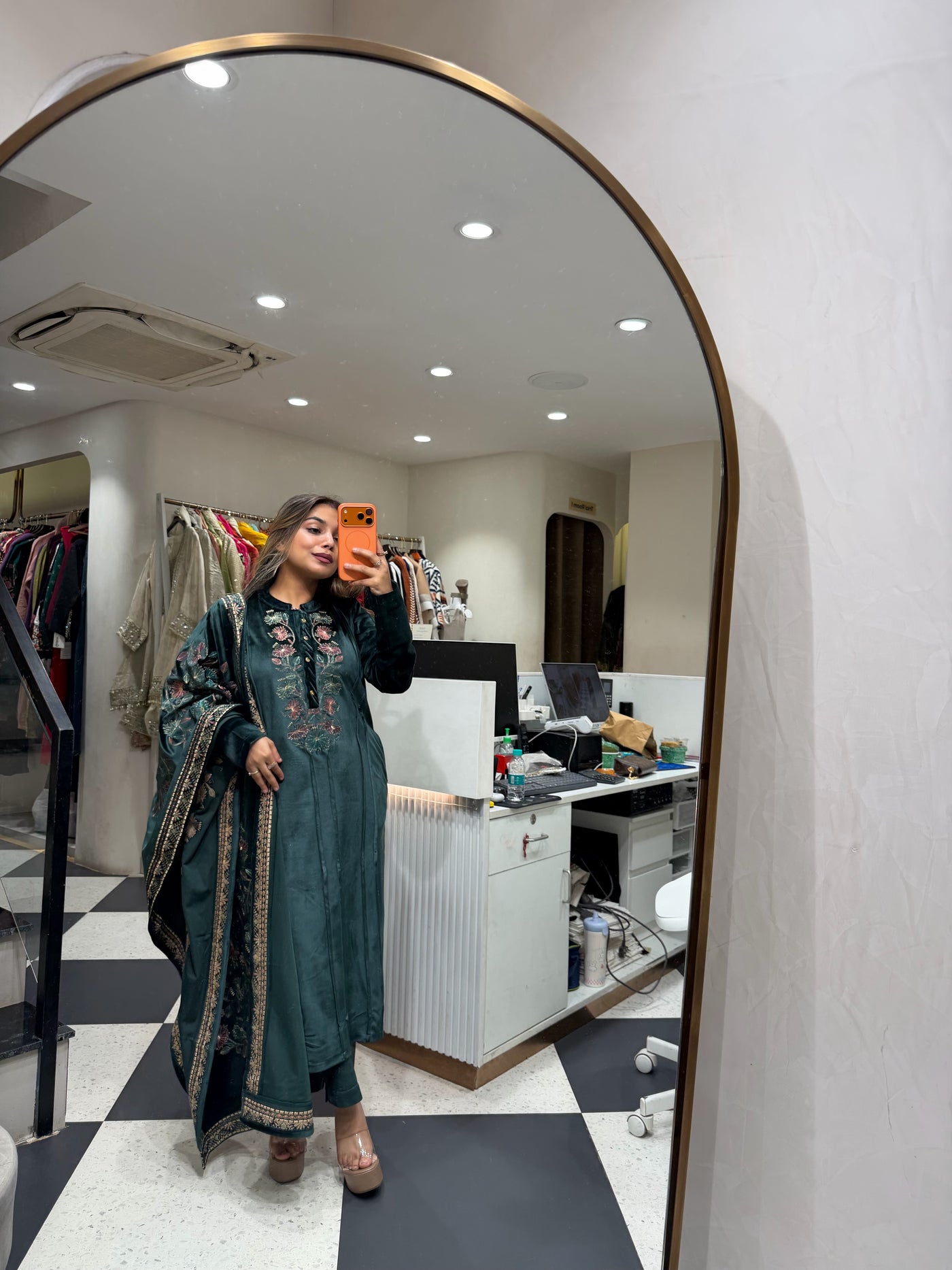 “Charvi” - Velvet Three Piece set