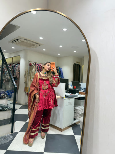 “Rabta” - Velvet Three Piece set