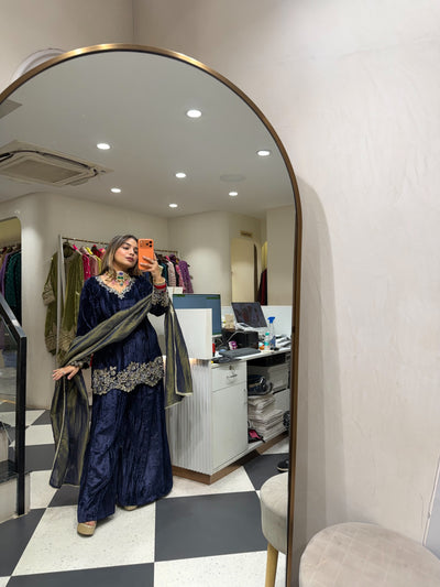 “Rahat” - Velvet Three Piece set