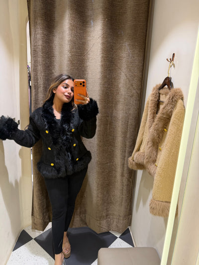 “Semi” - Woollen Fur Cardigan