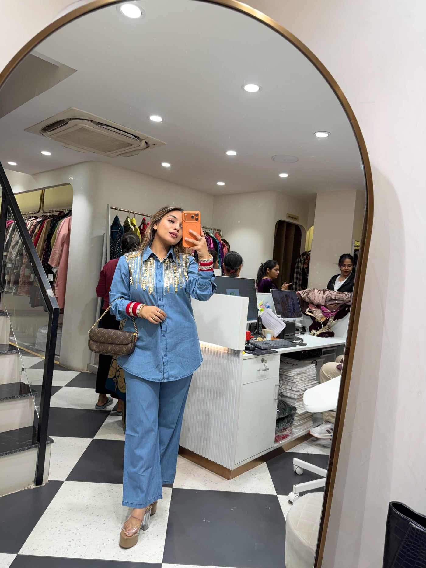 “Binie” - Denim Two Piece Set