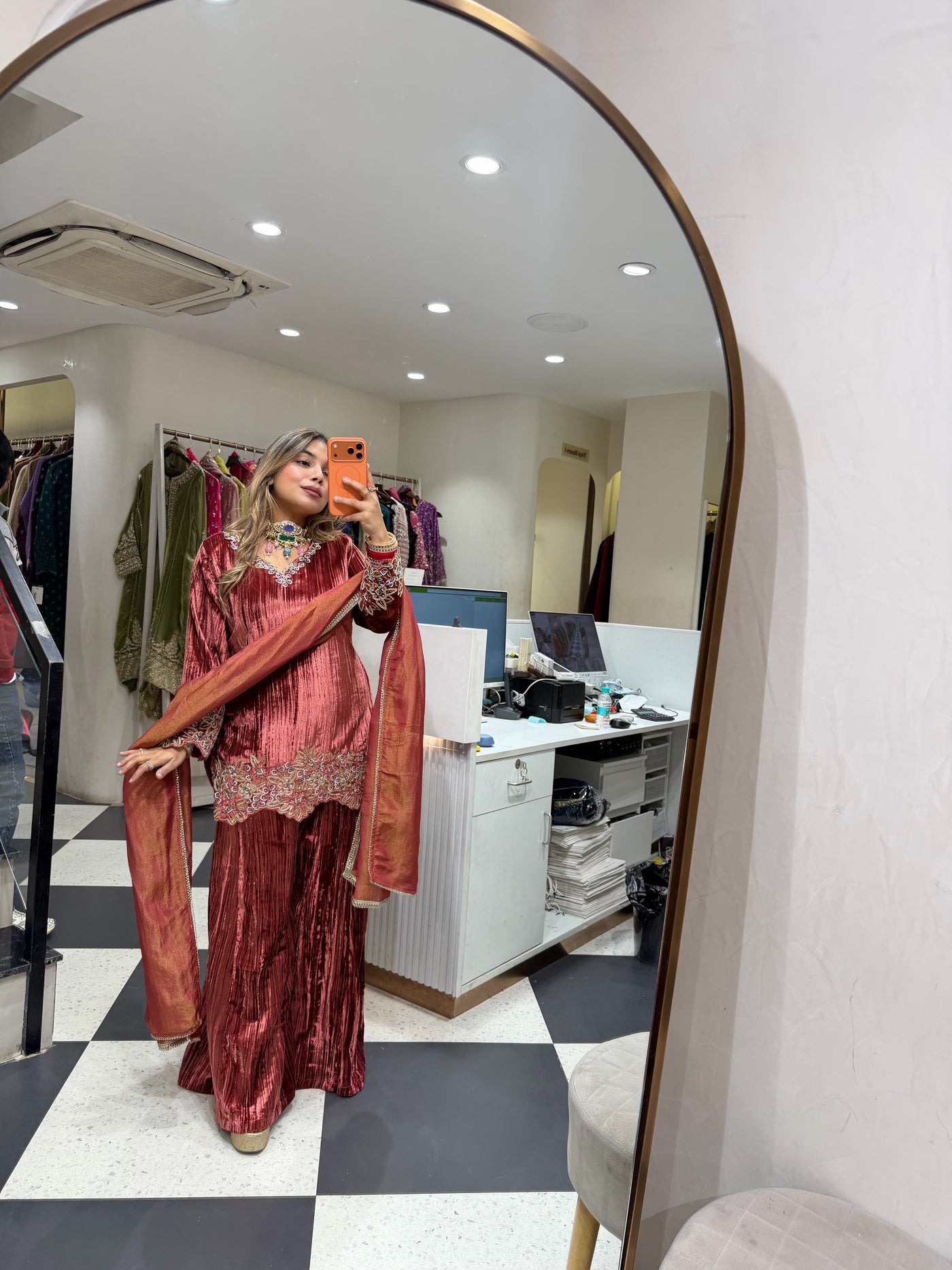 “Rahat” - Velvet Three Piece set