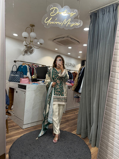 “Farisha” - Muslin Three Piece set