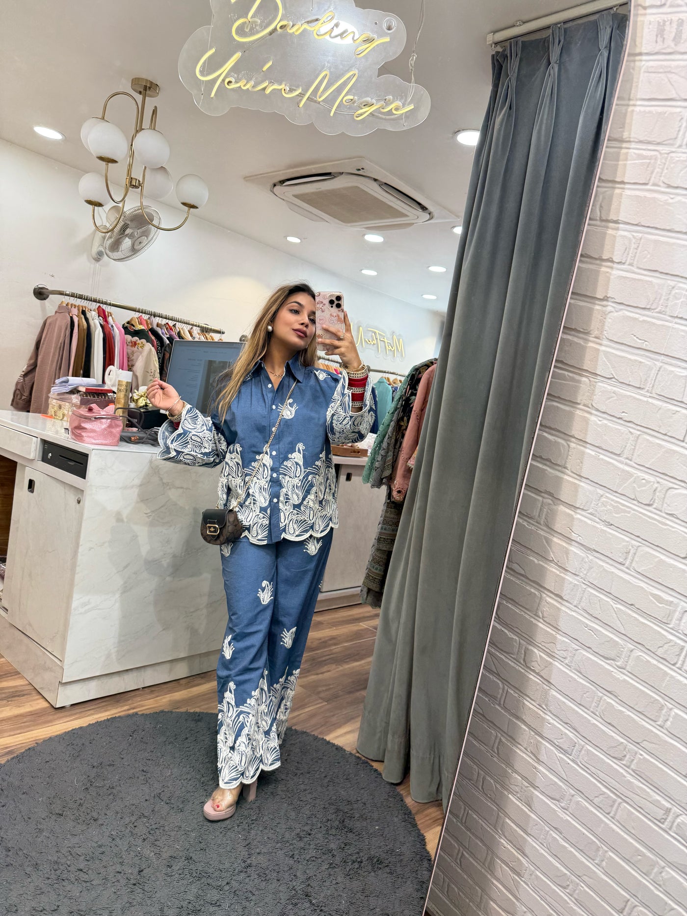 “Mella” - Cotton Denim Two Piece set
