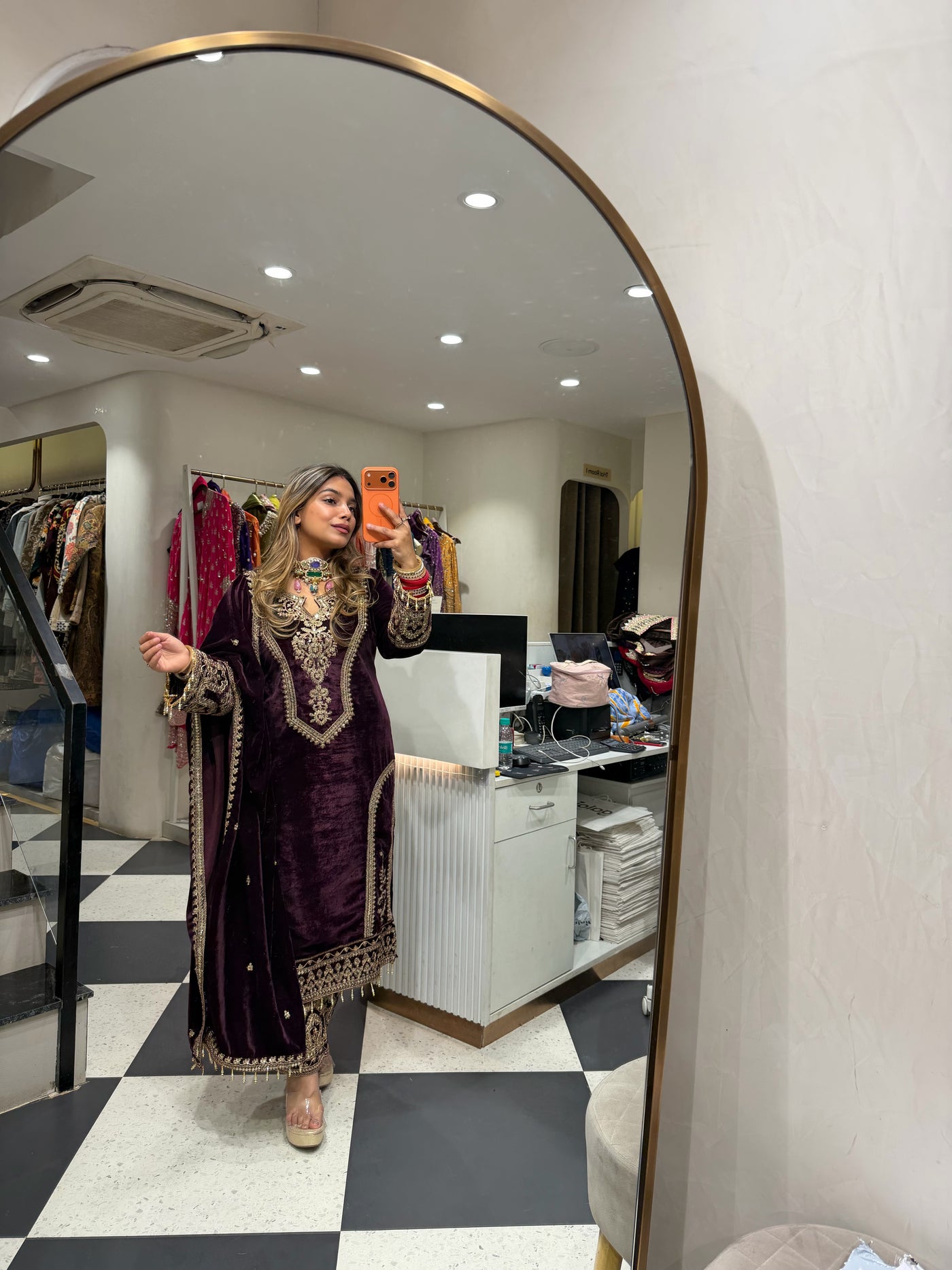 “Sabah” - Velvet Three Piece set