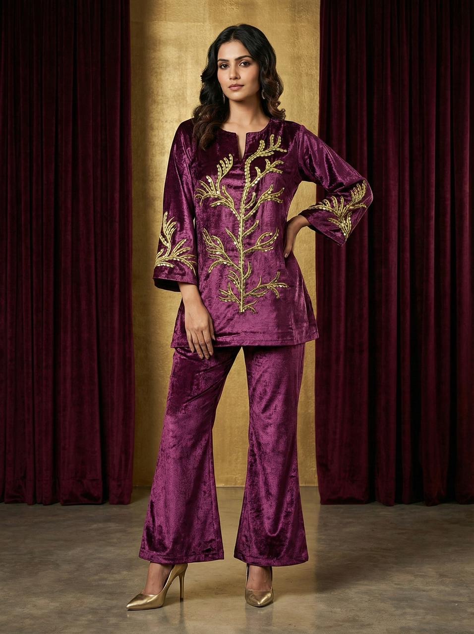 “Mikasha” - Velvet Two Piece set – Galoir
