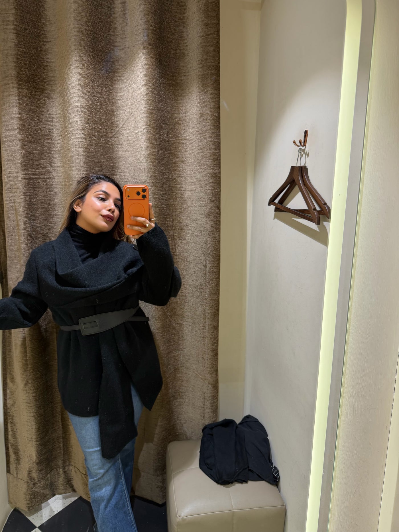 “Amali” -  Woollen Top with belt