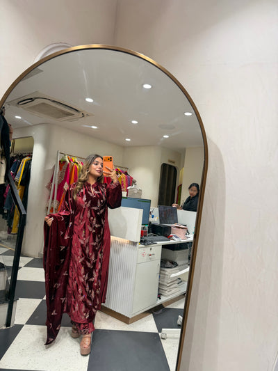 “Kaashi” - Soft Velvet Three Piece set