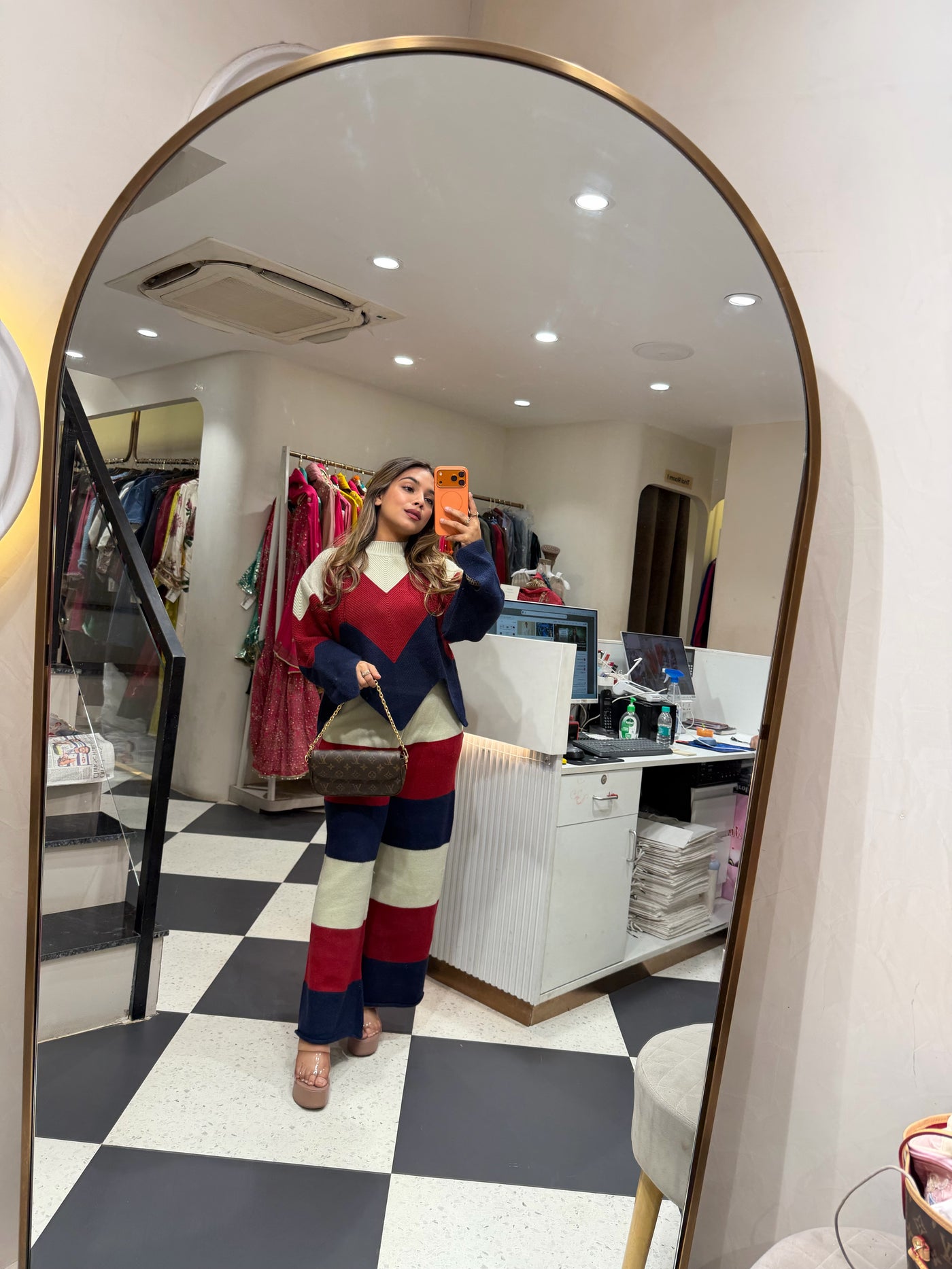 “Chevron” - Woollen Two Piece set