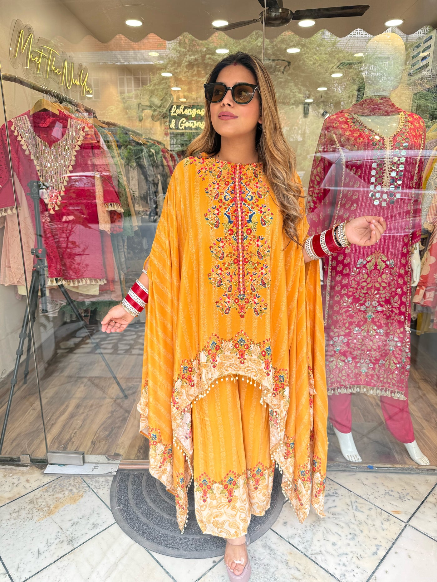 “Mahira” - Crepe Kaftaan set