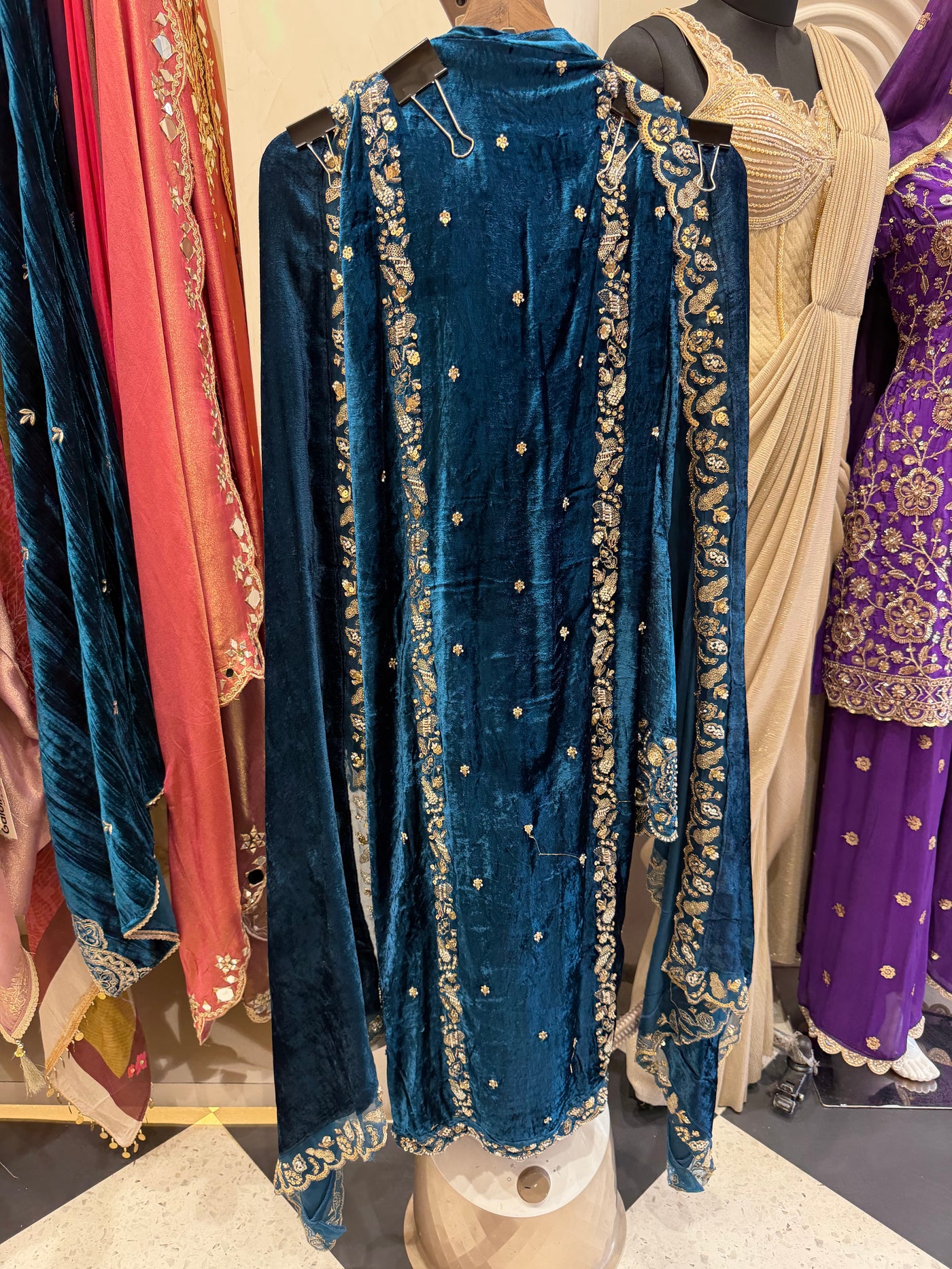 “Baaya” - Velvet unstitched suit