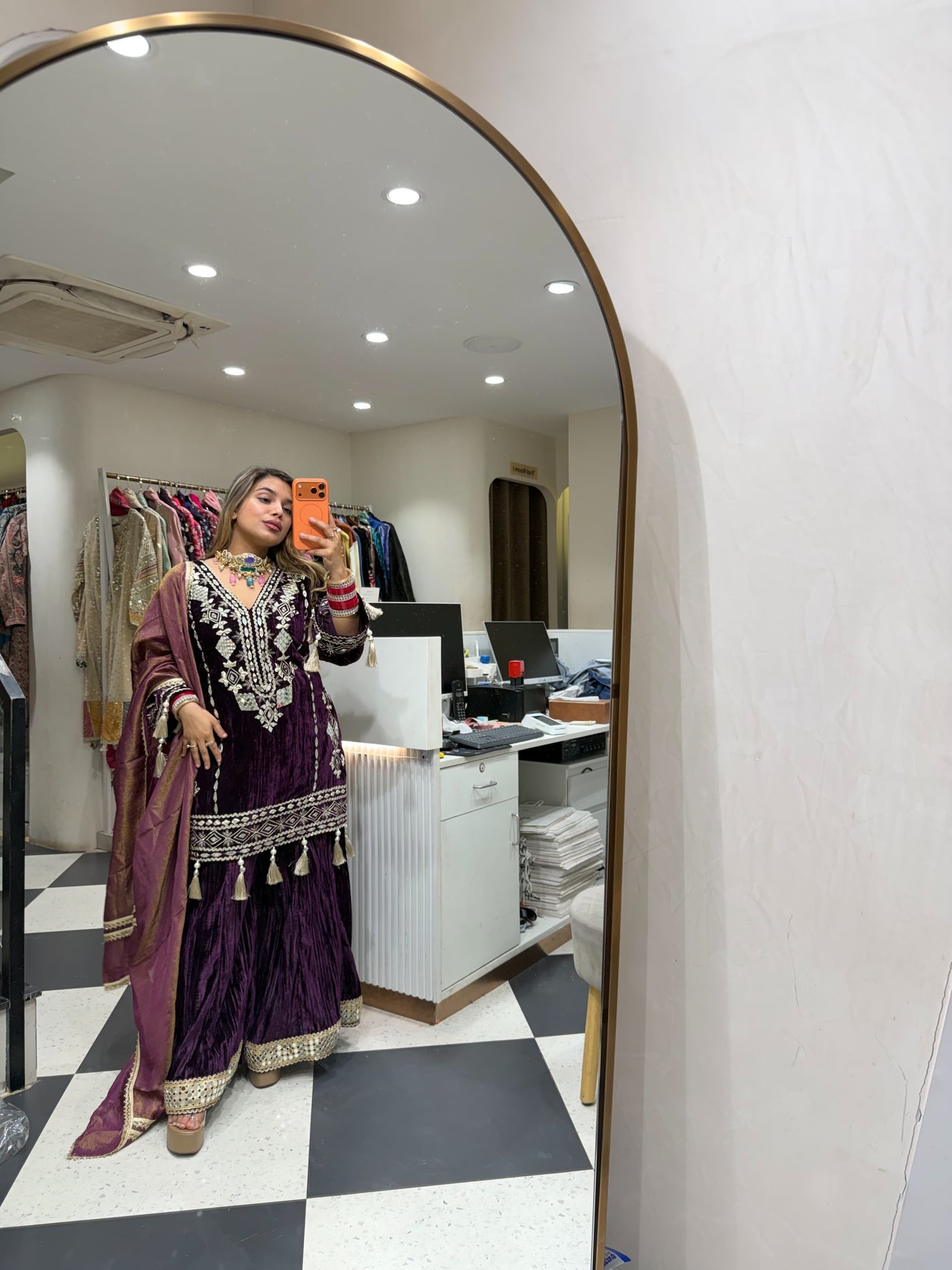 “Maharani” - Velvet Three Piece set