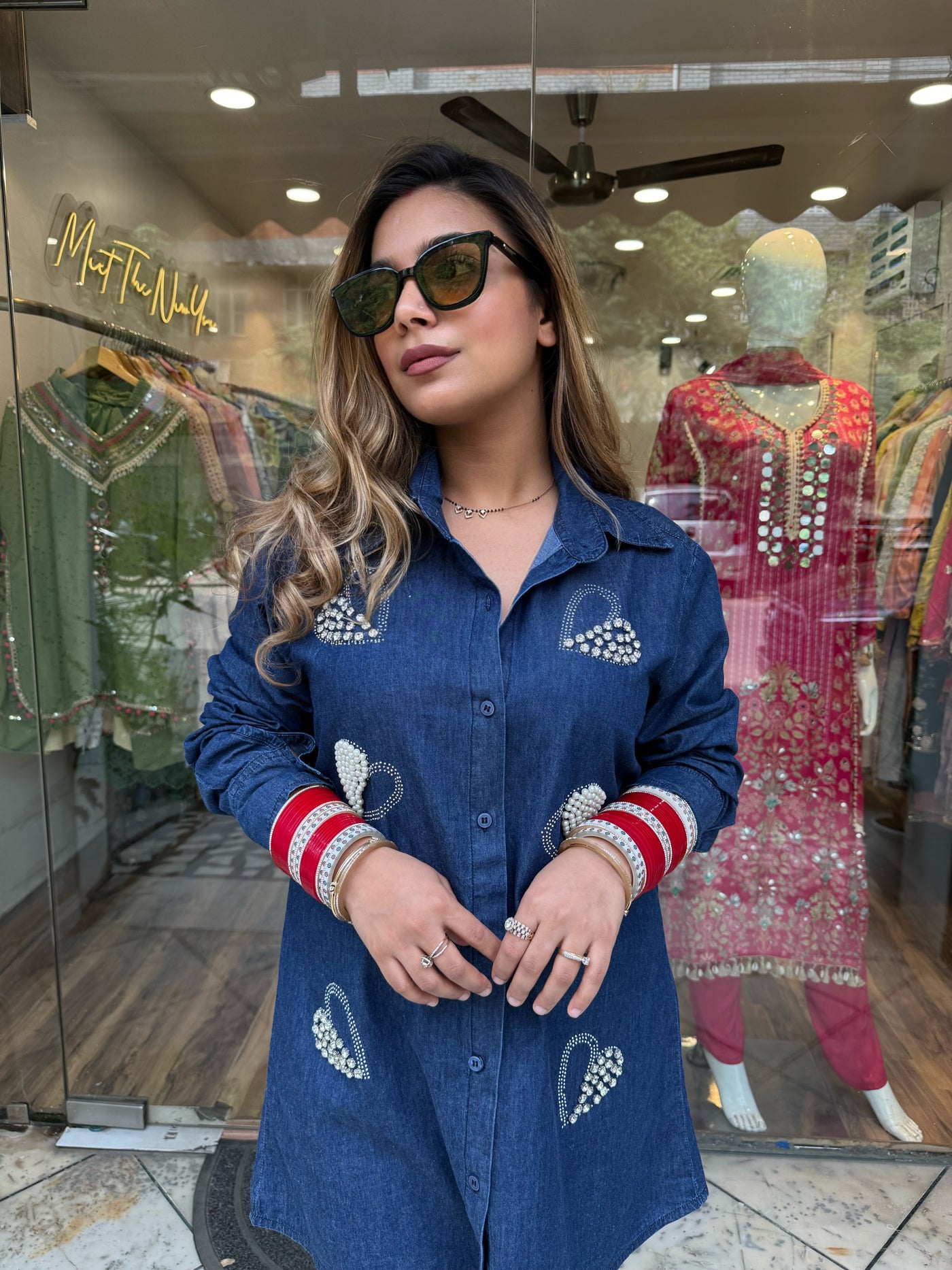 “Gensi” - Denim Two Piece set