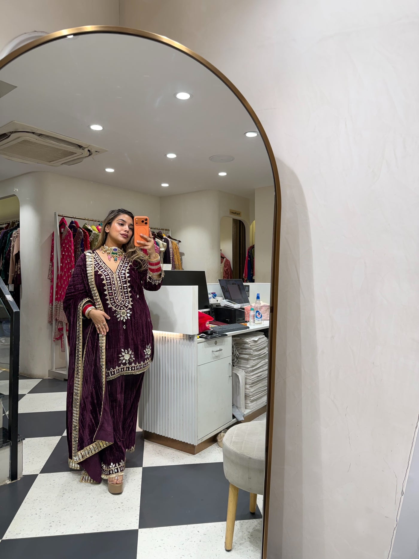 “Shamira” - Velvet Three Piece set