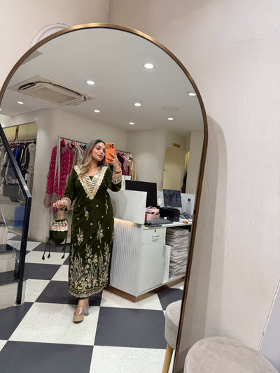 “Ishqana” - Velvet Three Piece set