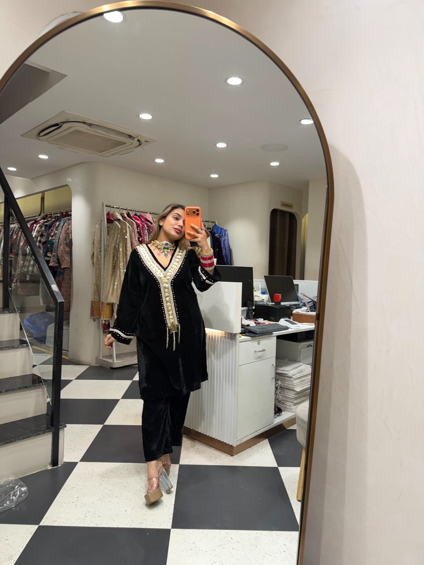 “Ashnoor” - Velvet Two piece set