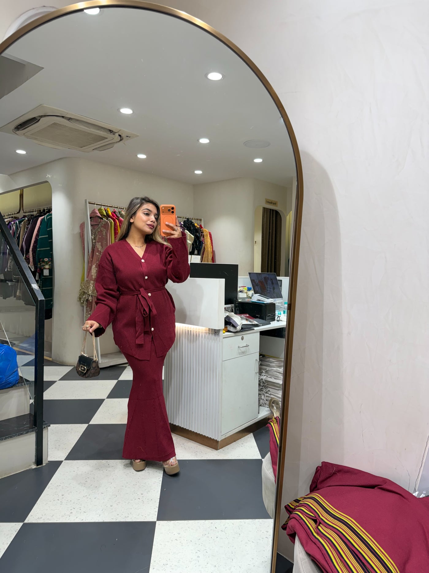 “Mia” - Knitted Skirt Two Piece set