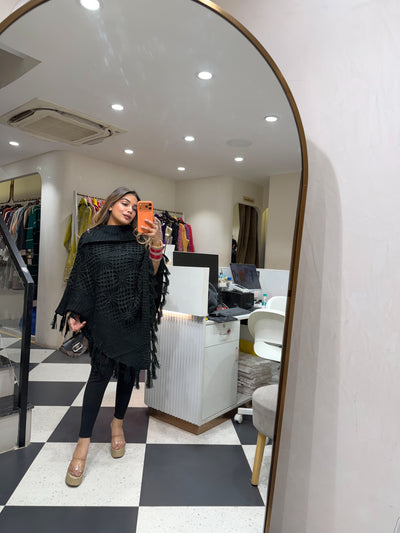 “Neeha” - Ponchu Woollen Top