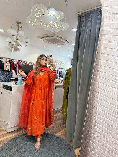 “Razeena” - Mul chanderi Three Piece set