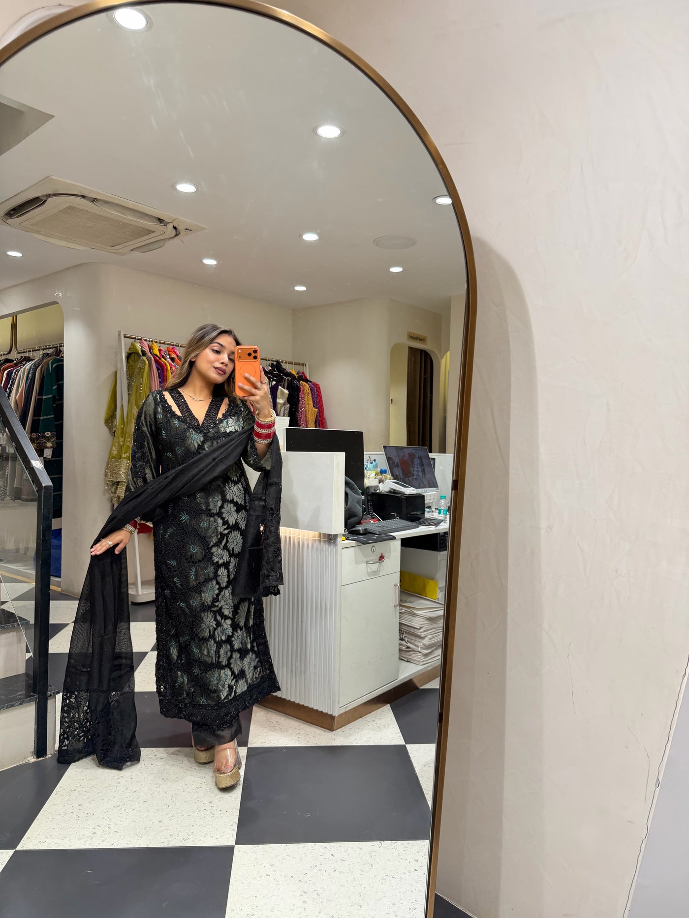 “Solgami” - Crochet Velvet Three Piece set