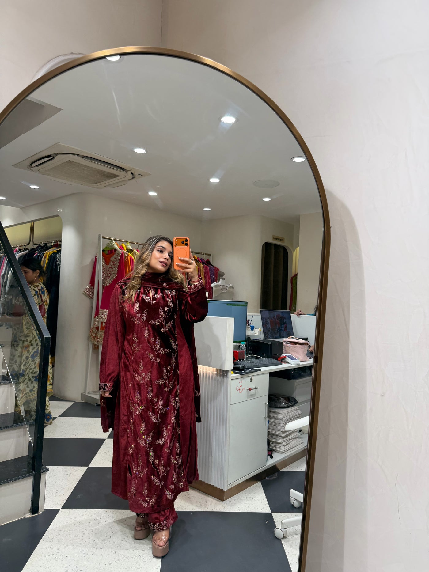 “Kaashi” - Soft Velvet Three Piece set