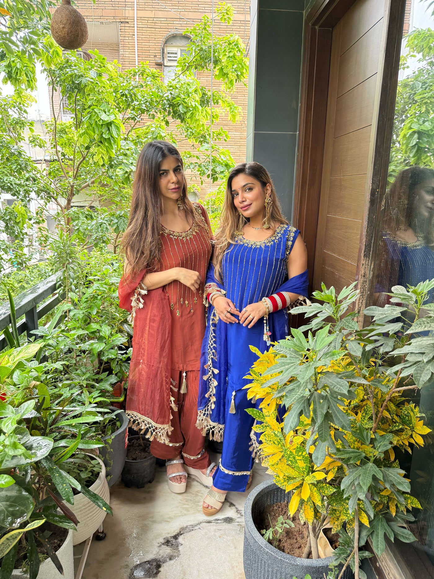 “Saanchi” - Crepe Three Piece Set ( Sleeves included )