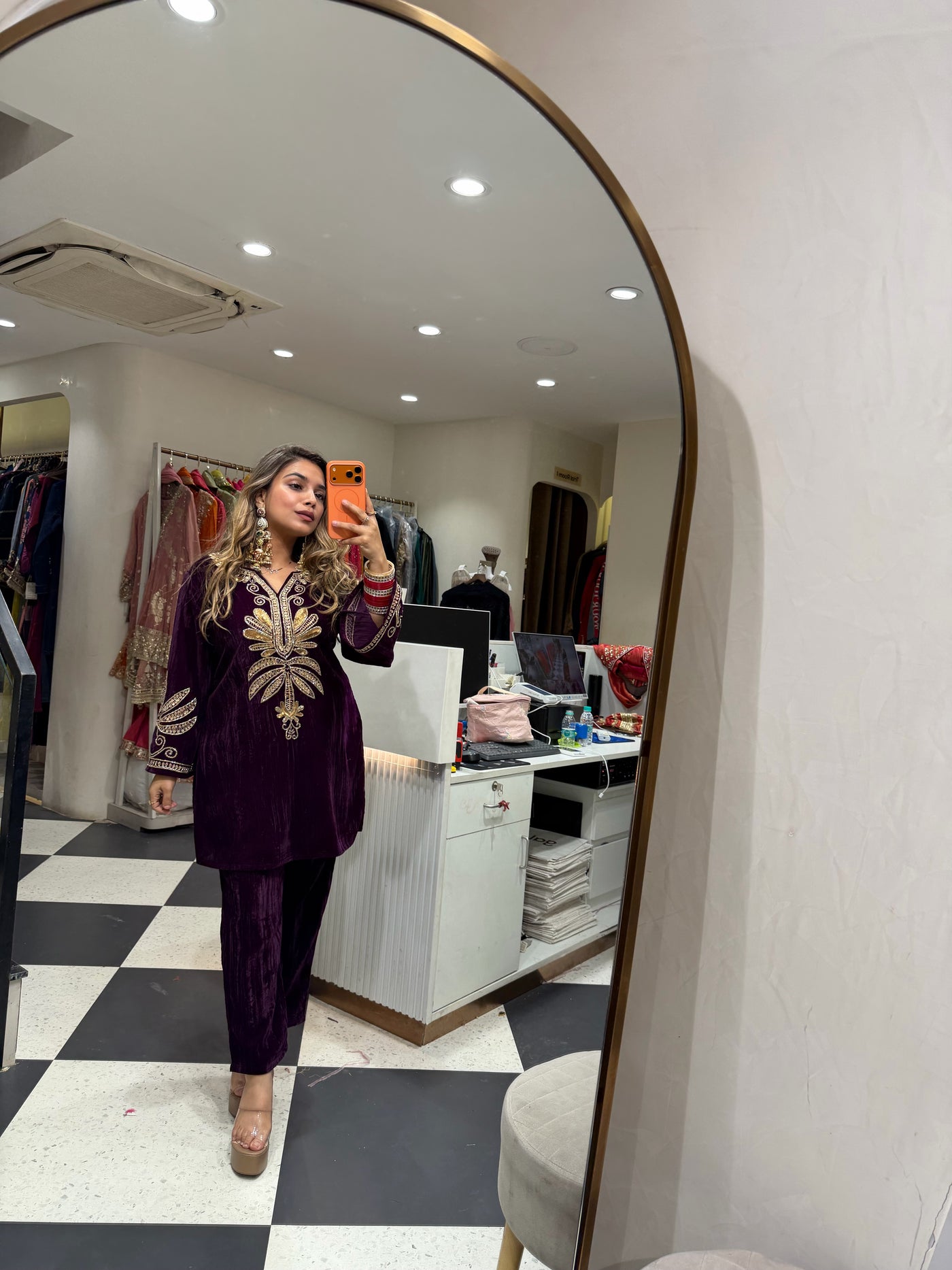 “Asmita” - Velvet Two piece set