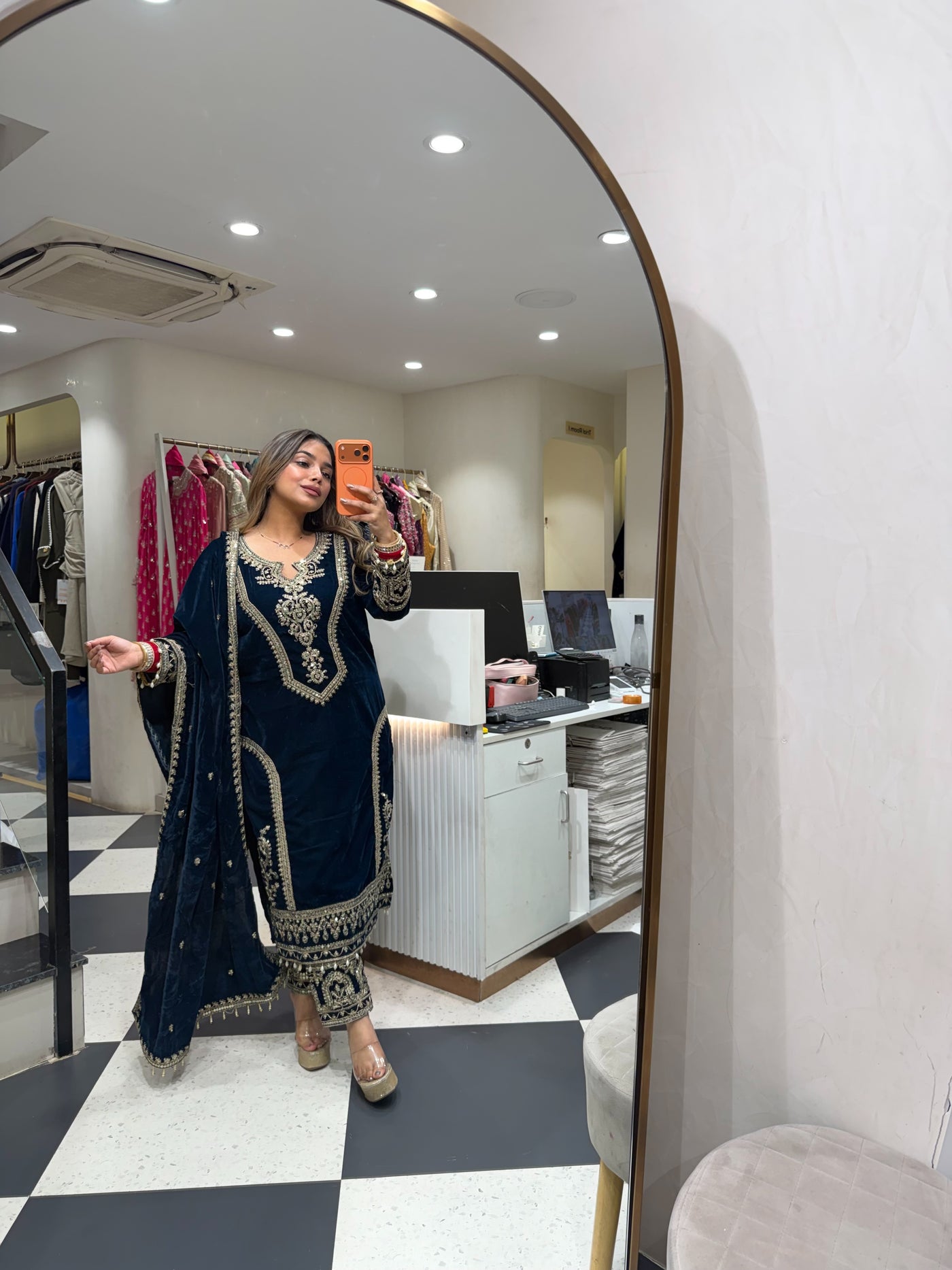 “Mabah” - Velvet Three Piece set