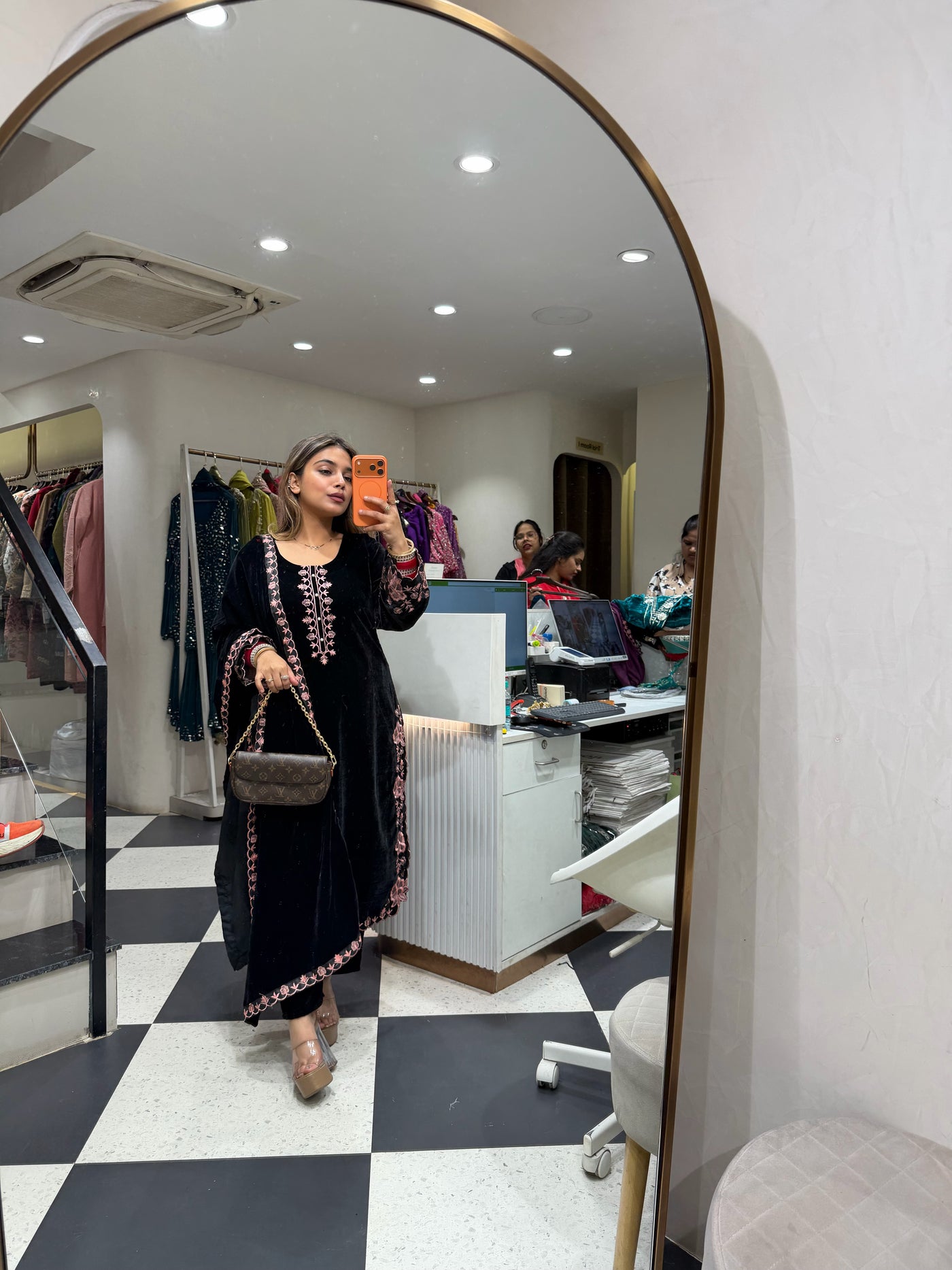 “Titli” - Velvet Three Piece set