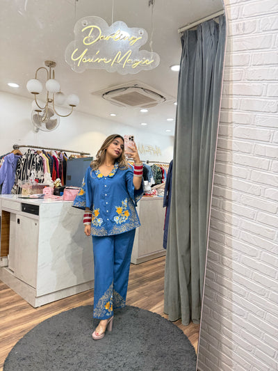 “Peppy” - Cotton Denim Two Piece set