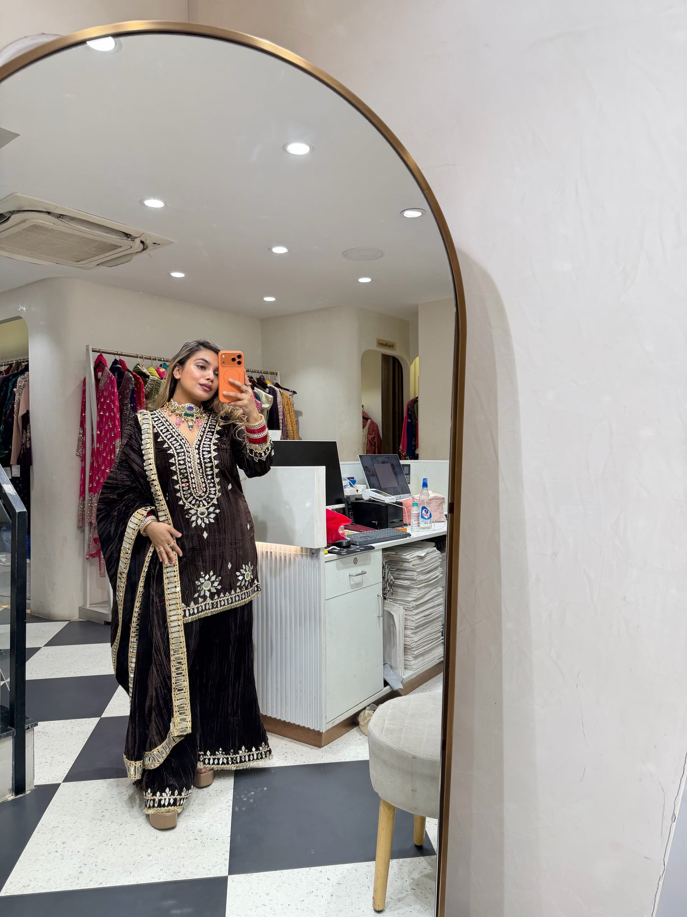 “Shamira” - Velvet Three Piece set