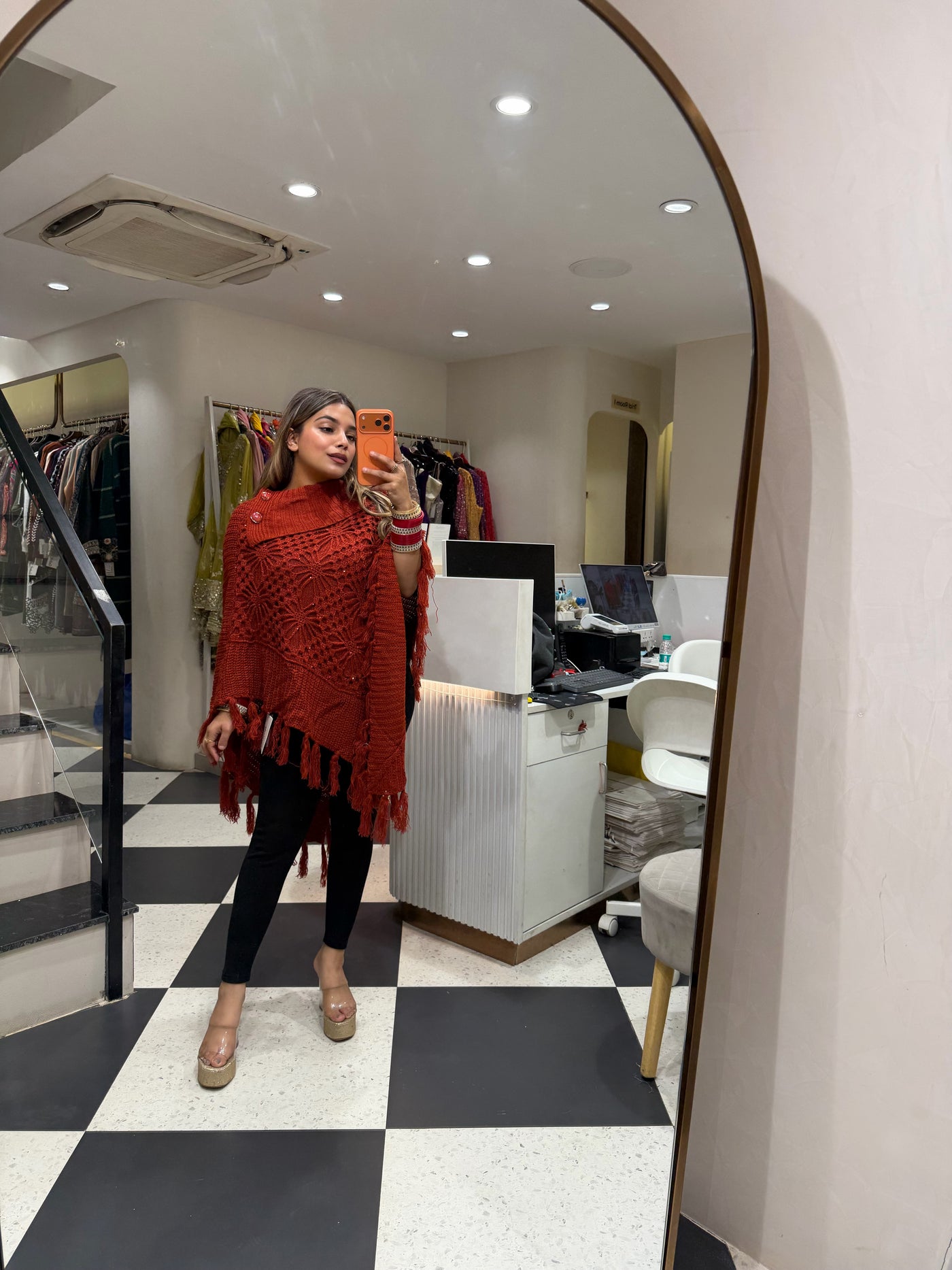 “Neeha” - Ponchu Woollen Top