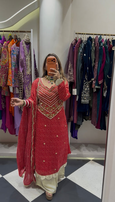 “Mabisha” - Bandhni Three Piece set