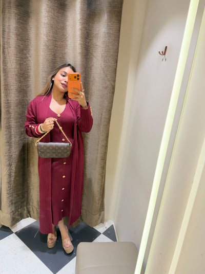 “Isha” - Woollen Two Piece Dress