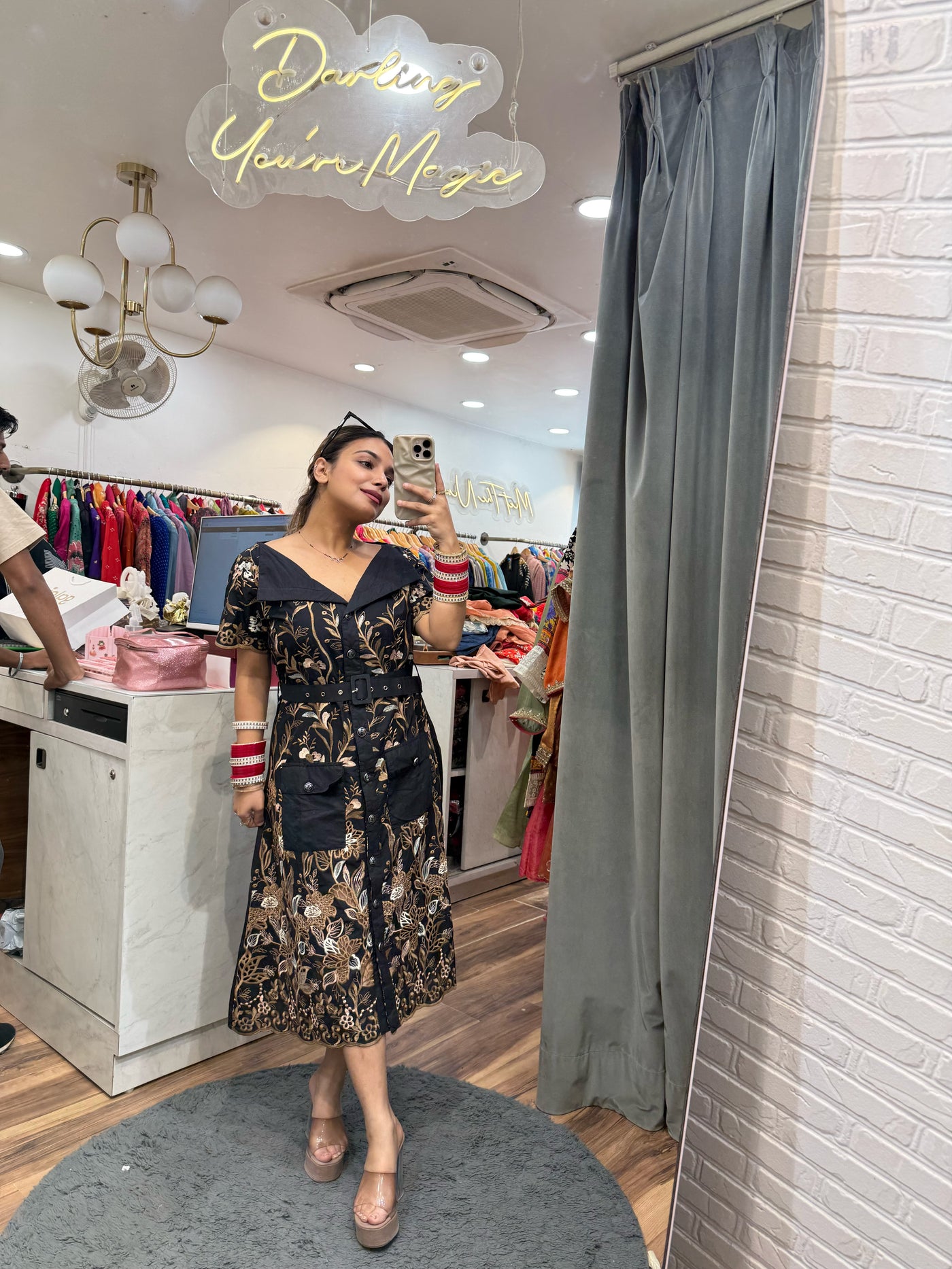 “Dena” - Thread Embroidered Dress