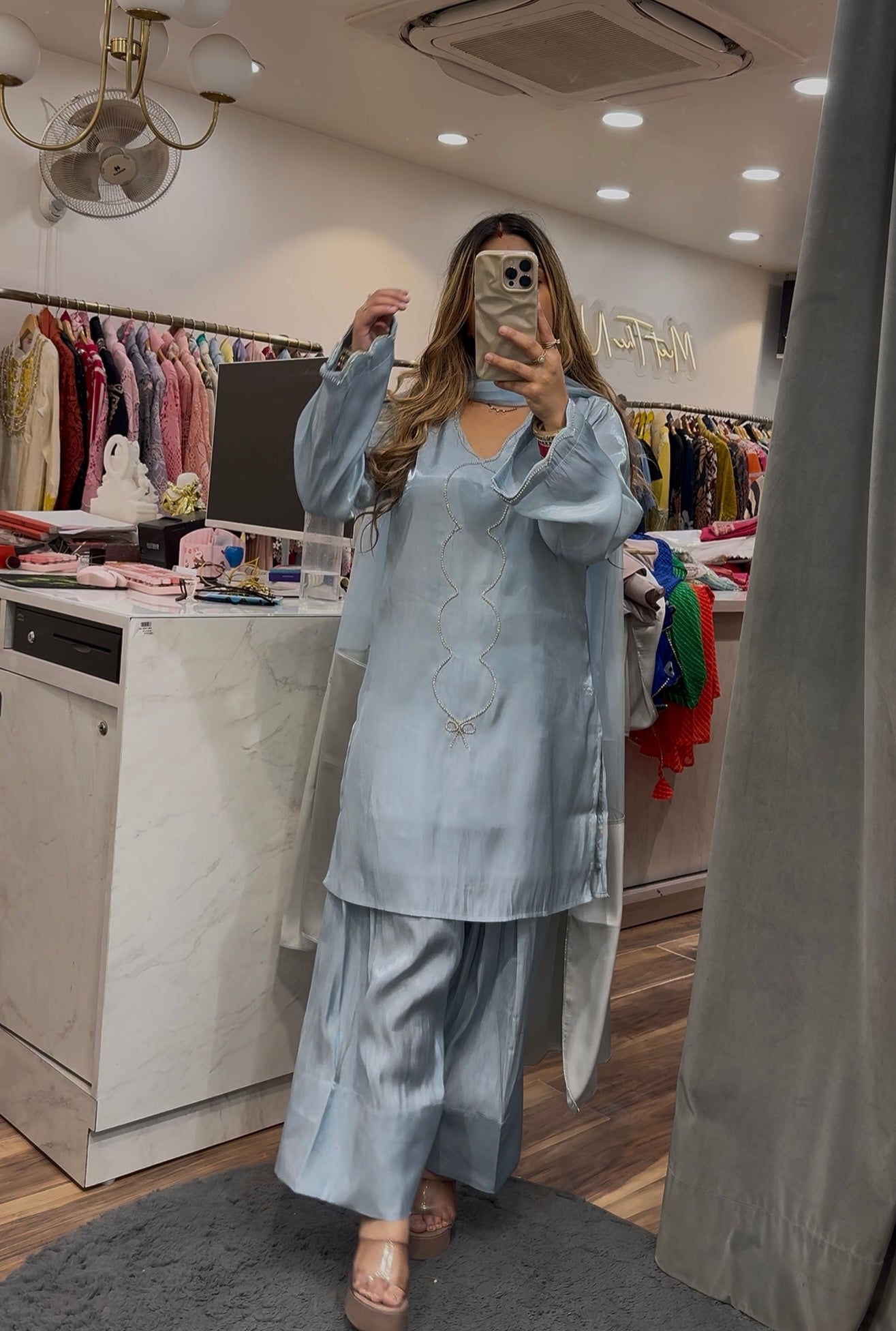 “Hunoor” - Farshi Salwar Three Piece set