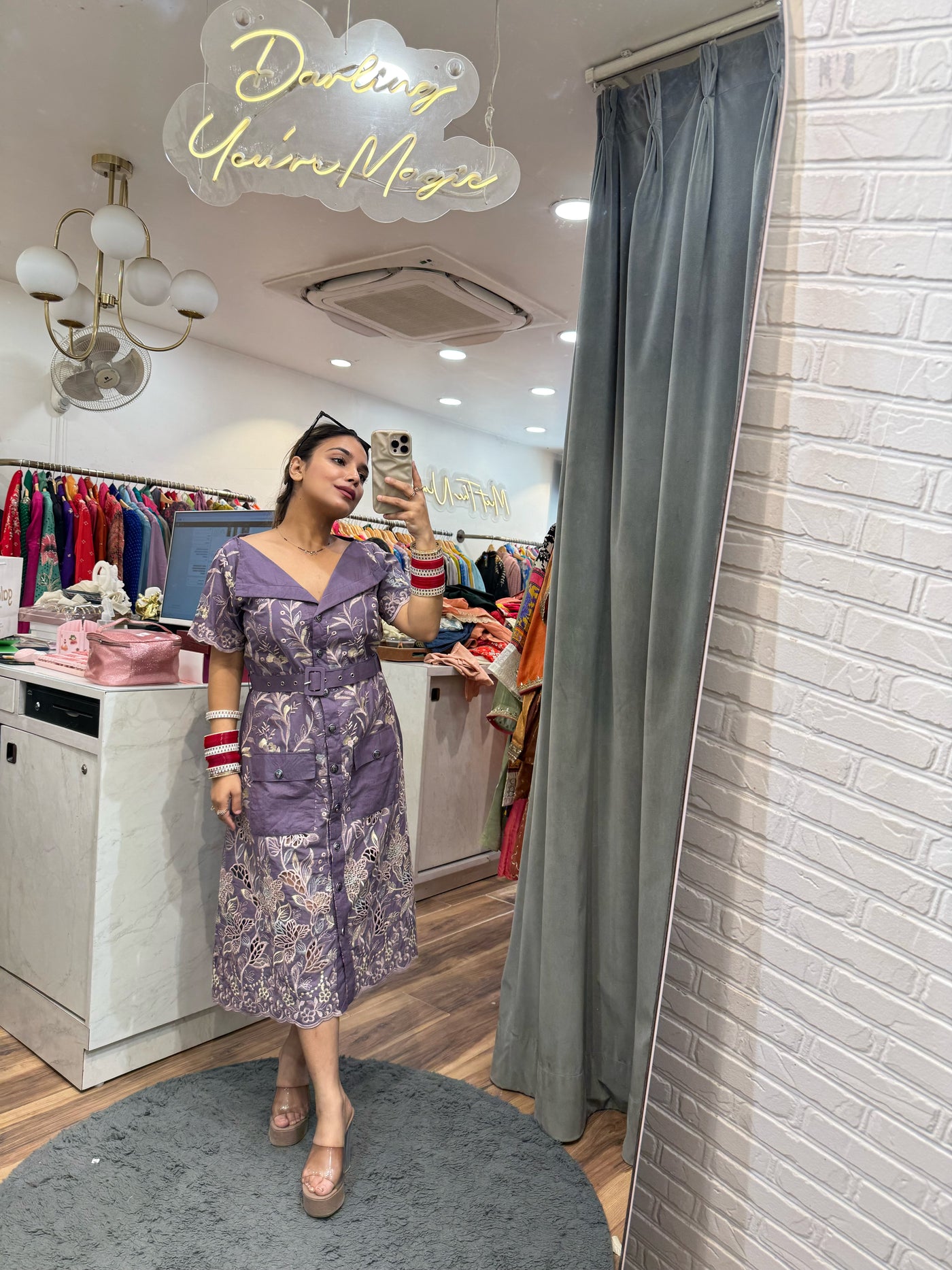 “Dena” - Thread Embroidered Dress